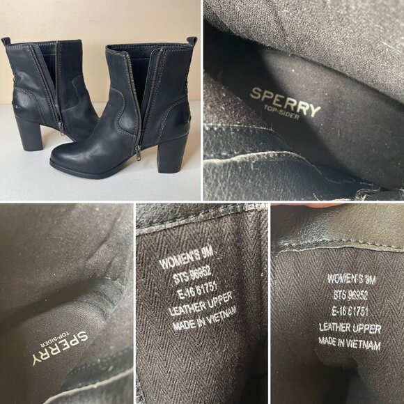 Sperry Top-Sider Leather Dasher Grace Ankle Boots Size 9 - Picture 14 of 16